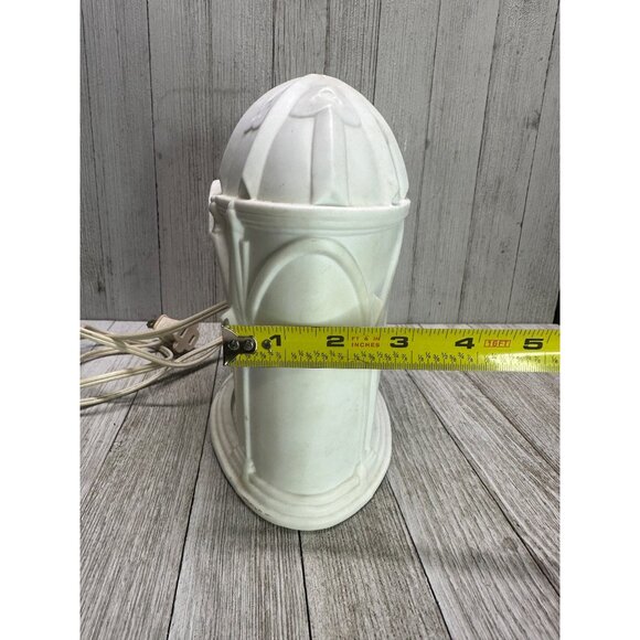 Vtg Dept 56 Lighted White Bisque Christmas Nativity Dome Winter Silhouette 8" T - Picture 12 of 12